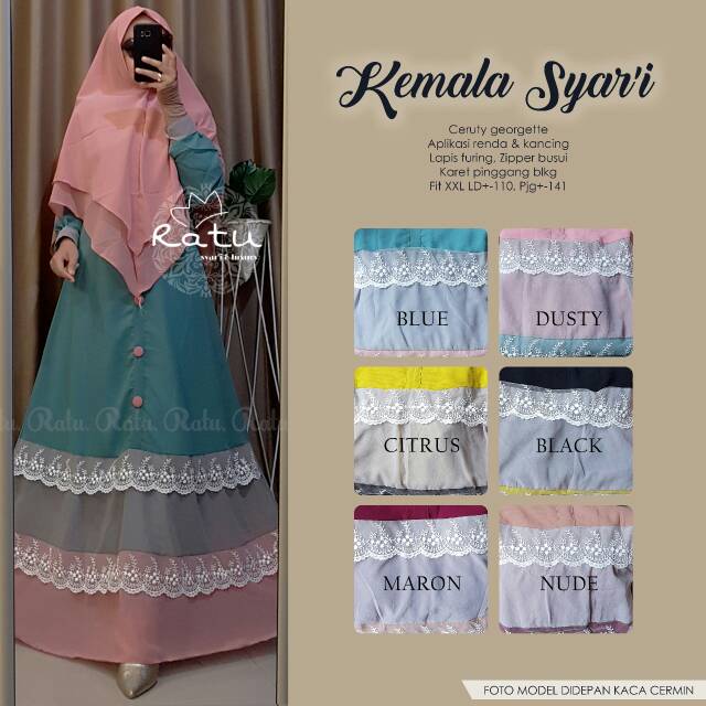 Kemala syari by ratu | Dress mewah | Gamis mewah