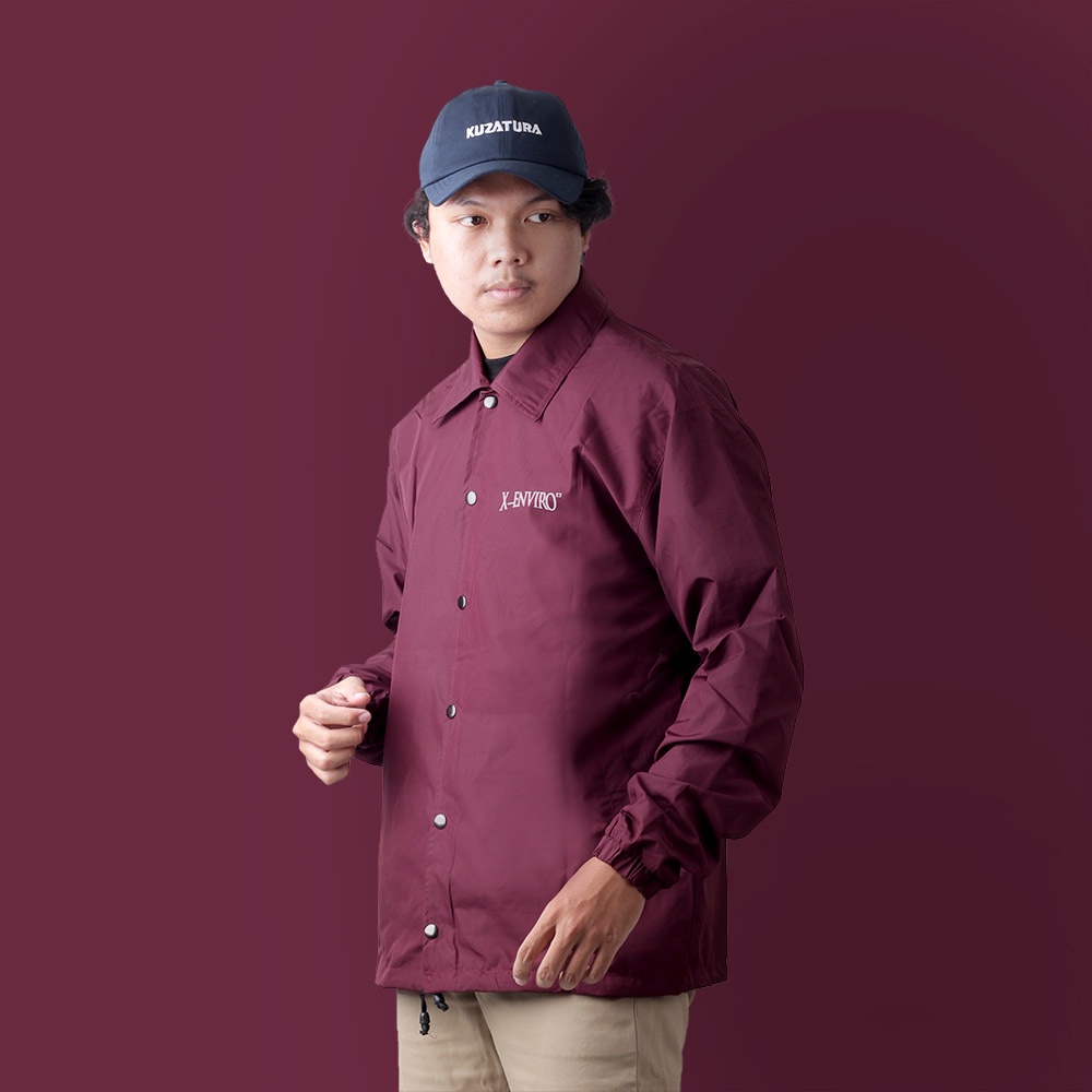 JAKET COACH SPORT KASUAL JACKET PRIA WINDBREAKER BIRU ORIGINAL 561