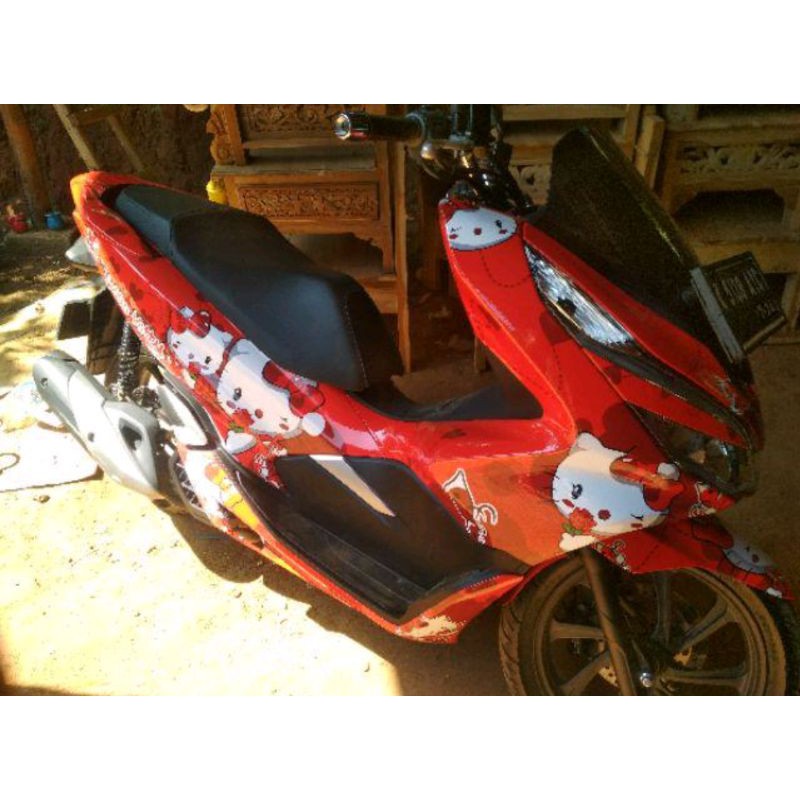 Decal Sticker Stiker PCX 150 Hello Kitty Merah