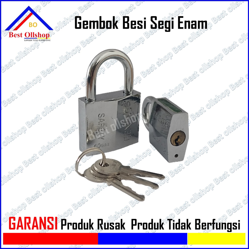 Gembok Kunci Pintu Pagar Rumah Padlock Cakram Sepeda Anti Maling Tas Koper Kecil Mini Segi Enam Jantung Kuningan