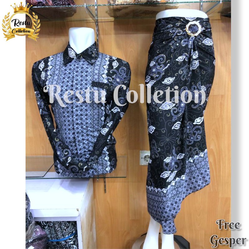 COD Stelan Couple Kemeja Pria Dan Rok Lilit Batik Wanita Motif Lereng Coklat Cocok Untuk Acara Nikahan Kondangan Tunangan Wisuda Perpisahan Reonian Ulang Tahun Aniversery Bahan Premium By Restu Colletion Bestseller