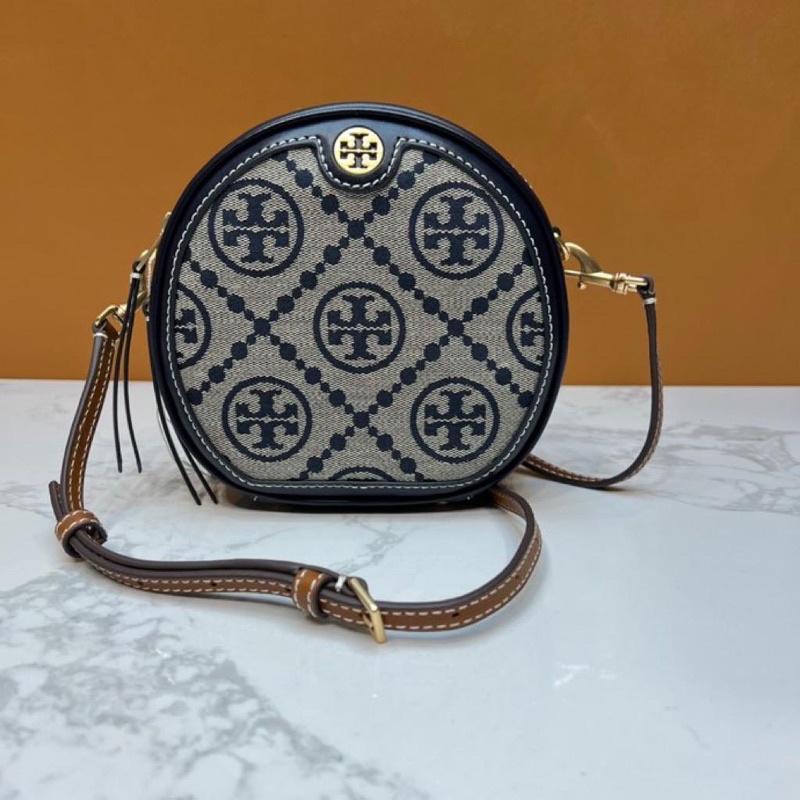 TB T Monogram Jacquard Circle Bag