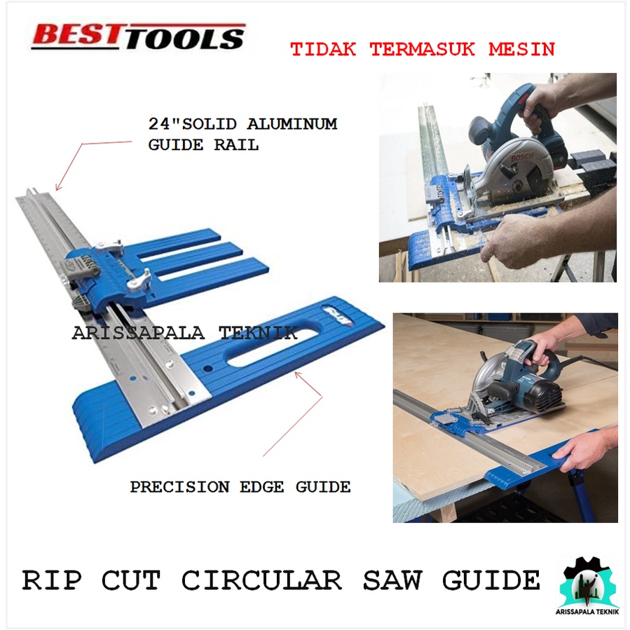 Rip-Cut Circular Saw Guide Precision Edge Frame Saw Guide Fence Mal Dudukan Mesin Circular Saw