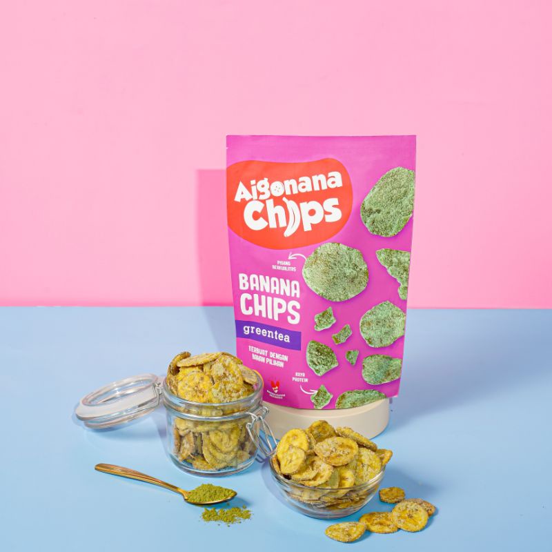 

Keripik pisang Aigonana Chips Greentea