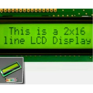 LCD Display 1602 / 16x2 green backlight hijau Arduino uno Mega nano mini tanpa i2c