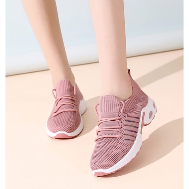 TOPGROSIR &quot;LS&quot; LV0120 Sepatu Sneakers Sport Wanita Garis 2/6 Warna Import