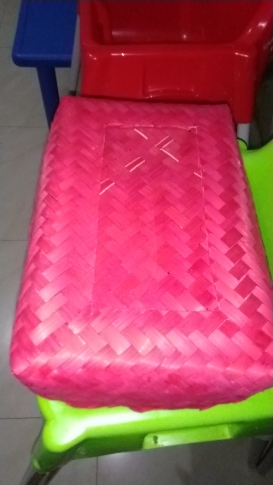 Sepasang Besek Warna / Mika Warna 20x30 Besek Bambu Besek Persegi Panjang Besek Murah