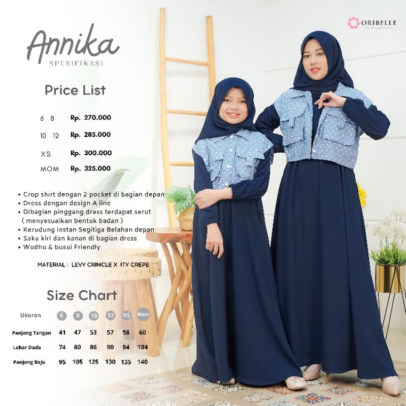 GAMIS SET VEST ANNIKA BY ORIBELLE