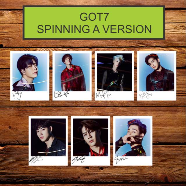GOT7 SIGNED KPOP POLAROID SPINNING TOP