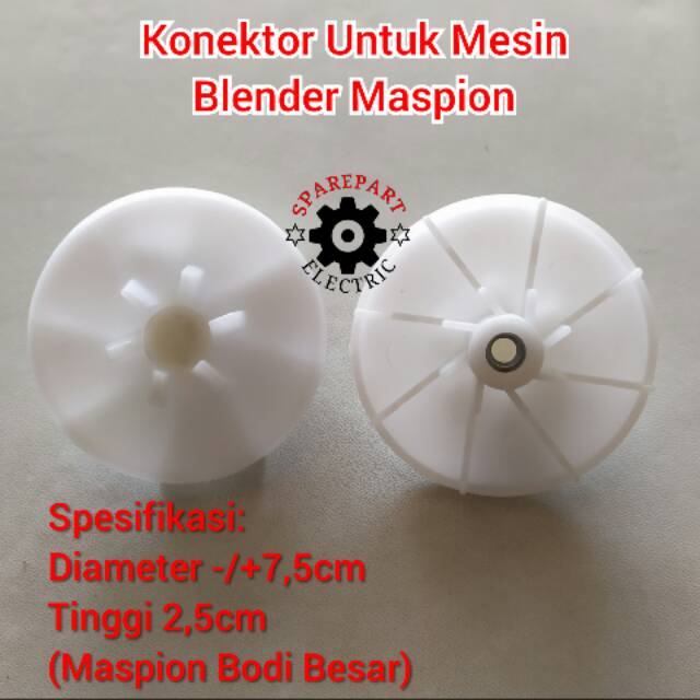 KONEKTOR GIGI MESIN BLENDER MASPION BODI BESAR KONEKTOR PUTIH