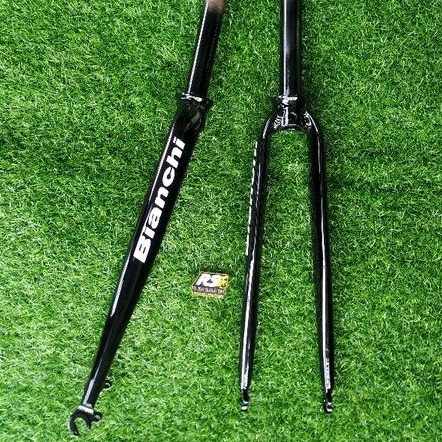 Fork Rigid 700c 700 Alloy Sepeda Balap Roadbike BIANCHI Hitam oversize Road bike