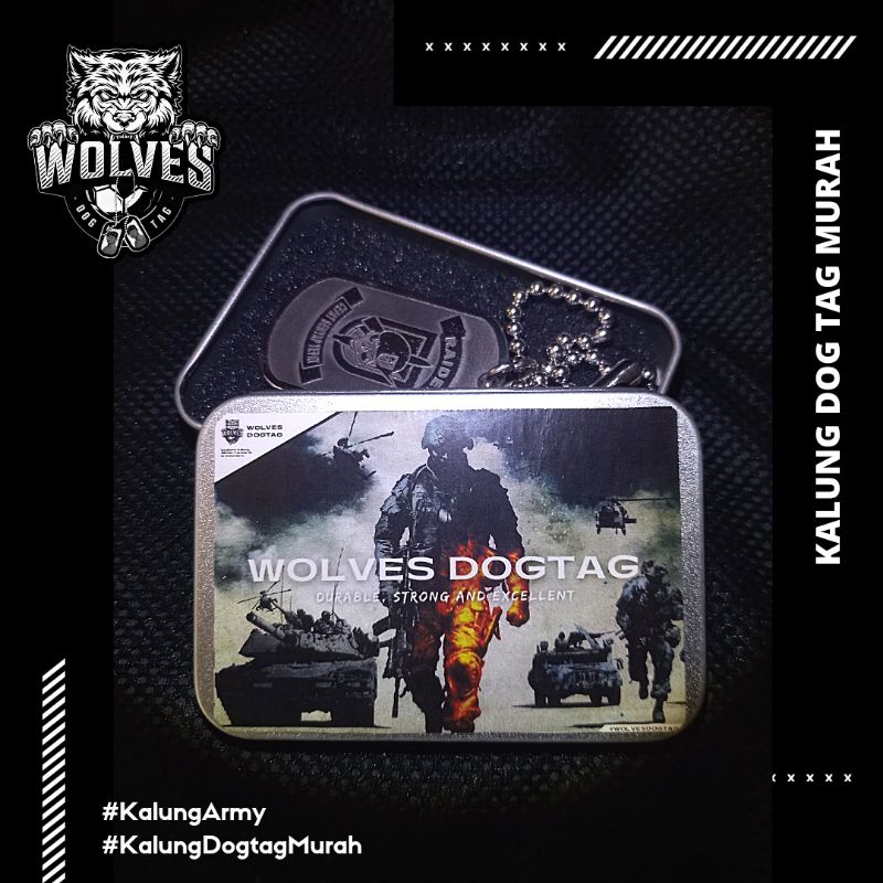 Box tempat kalung militer / Box kalung army / kotak dog tag