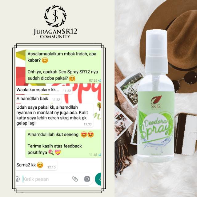 Deodoran SR12 Deodorant Spray Penghilang Bau Ketiak Pemutih Ketiak dan Selangkangan Ampuh Penghilang Bau Badan Deodorant BPOM