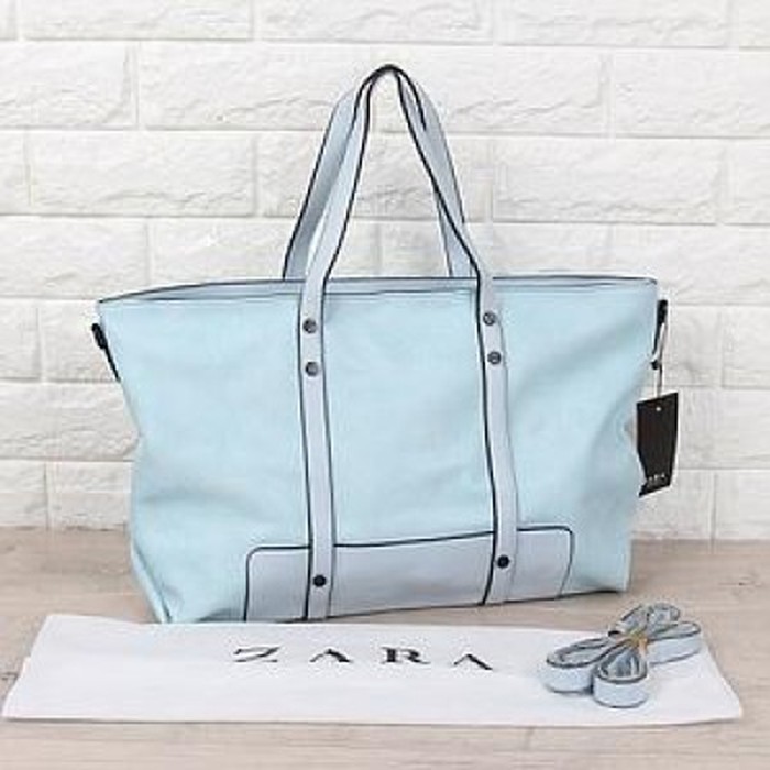 Tote Bag Ukuran Besar MD1040 Tas Tenteng Wanita Kerja Kantor Terlaris - LIGHT BLUE