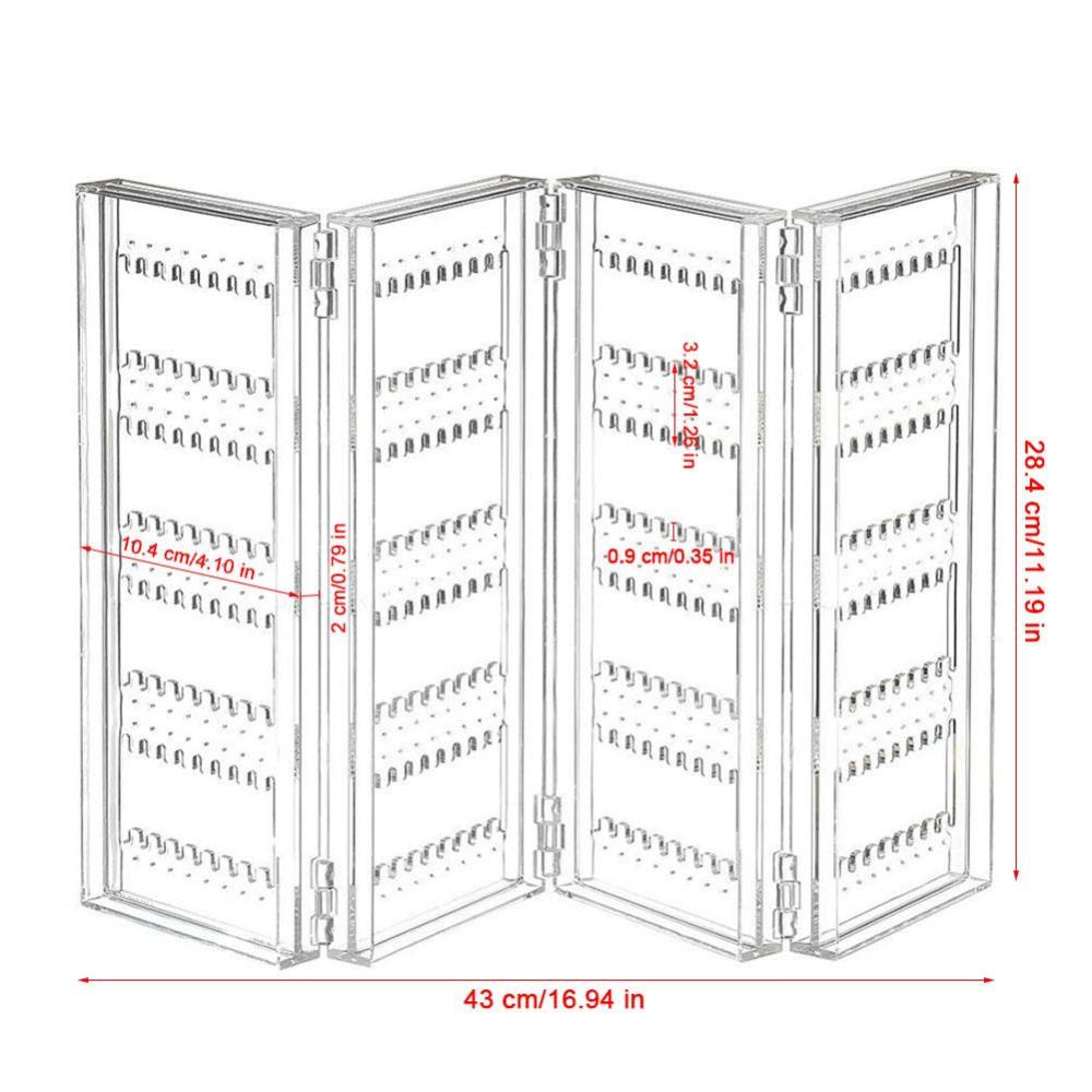 Timekey Rak Display Organizer Perhiasan Anting Tusukkalung Bahan Akrilik Bening P2Z2