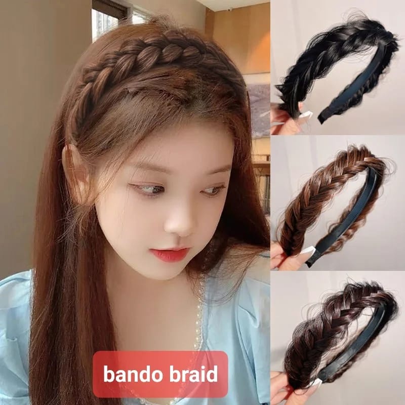 BANDO BRAID KEPANG RAMBUT AKSESORIS FASHION KOREA IMPORT WIG RAMBUT PALSU