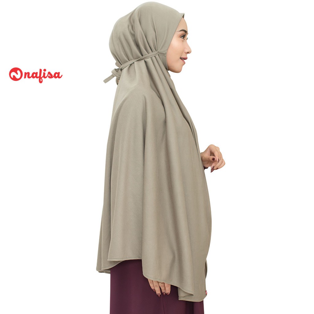 Jilbab Instan Kaos Antem Nafisa Hijab AT HOME SUPER JUMBO | Hijab Instan Tali Khimar Tanpa Pad