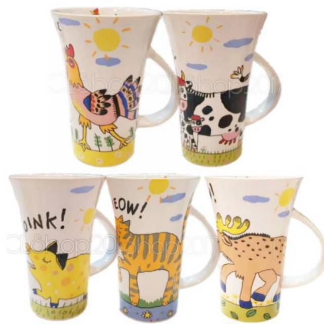 DOOZIE GIFTS FOR FUN ANIMAL CHARACTER MUG SET CHICKEN MUG