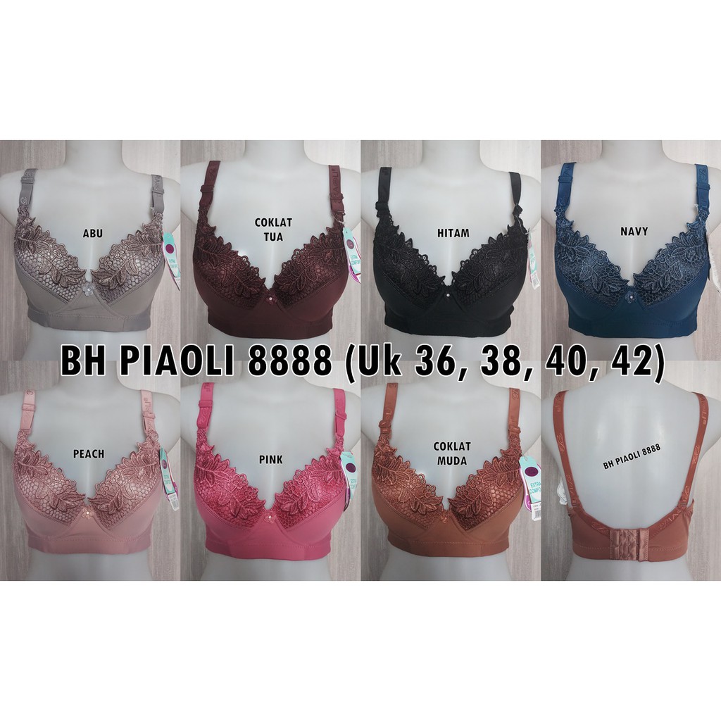 Bra Piaoli 88 88 uk 36 - 42 / Push Up Bra / BH Busa / BH Kawat kancing 3 Cup B