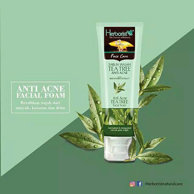 ❤️GROSIR❤️ Herborist Sabun Wajah Tea Tree Anti Acne 80g