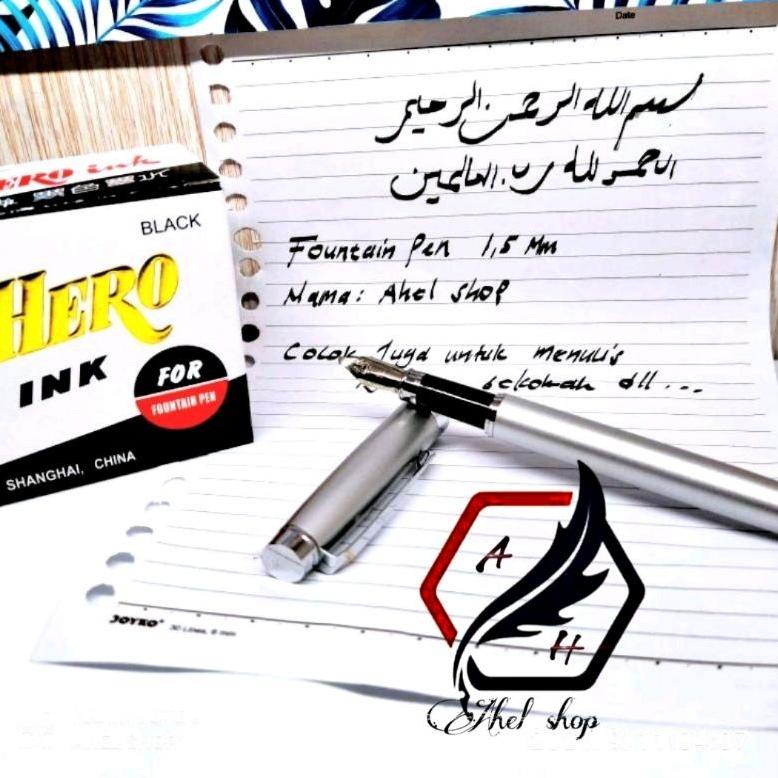 

YKA Pulpen penulisan ijazah raport sekolah Fountain pen Kalam kaligrafi 1,5Mm tinta isi ulang hero satu set←© (Produk)Model baru ←