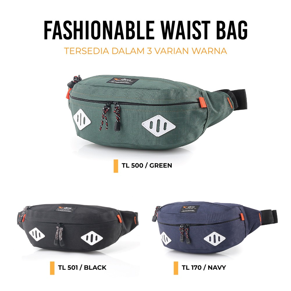 Waist Bag Tas Pinggang Pria High Quality Produk Ori Realpic Rapi Bahan tebal Tali kuat Murah OTV 170