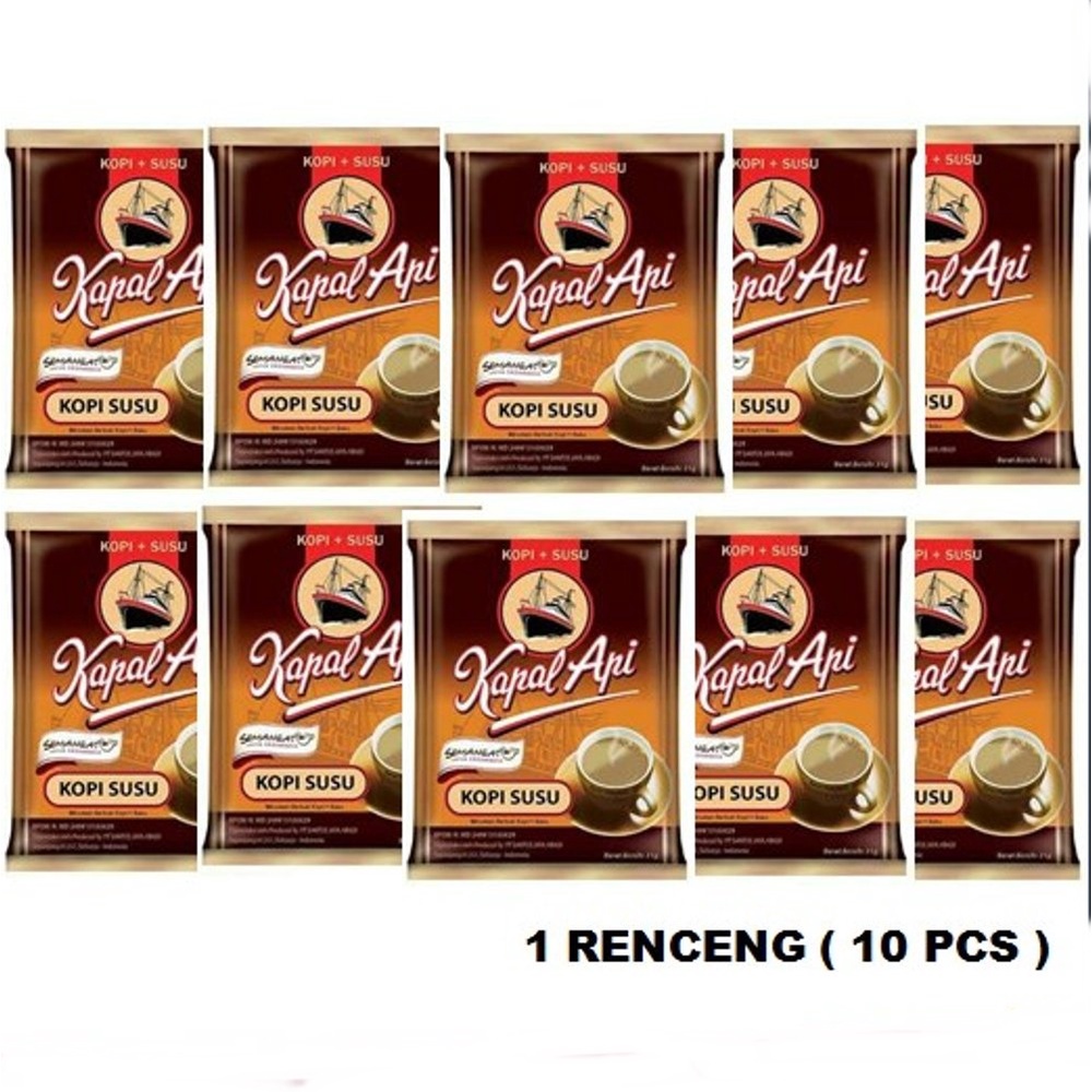 

KOPI kapal api susu 1 Renceng isi 10 Sachet