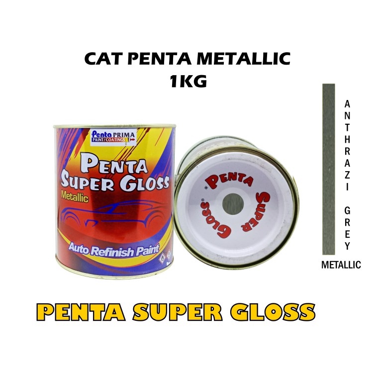 PENTA ANTHRAZIT GREY 1 Kg - cat penta abu abu - cat mobil abu abu -cat  penta grey - cat penta super gloss grey - cat untuk mobil