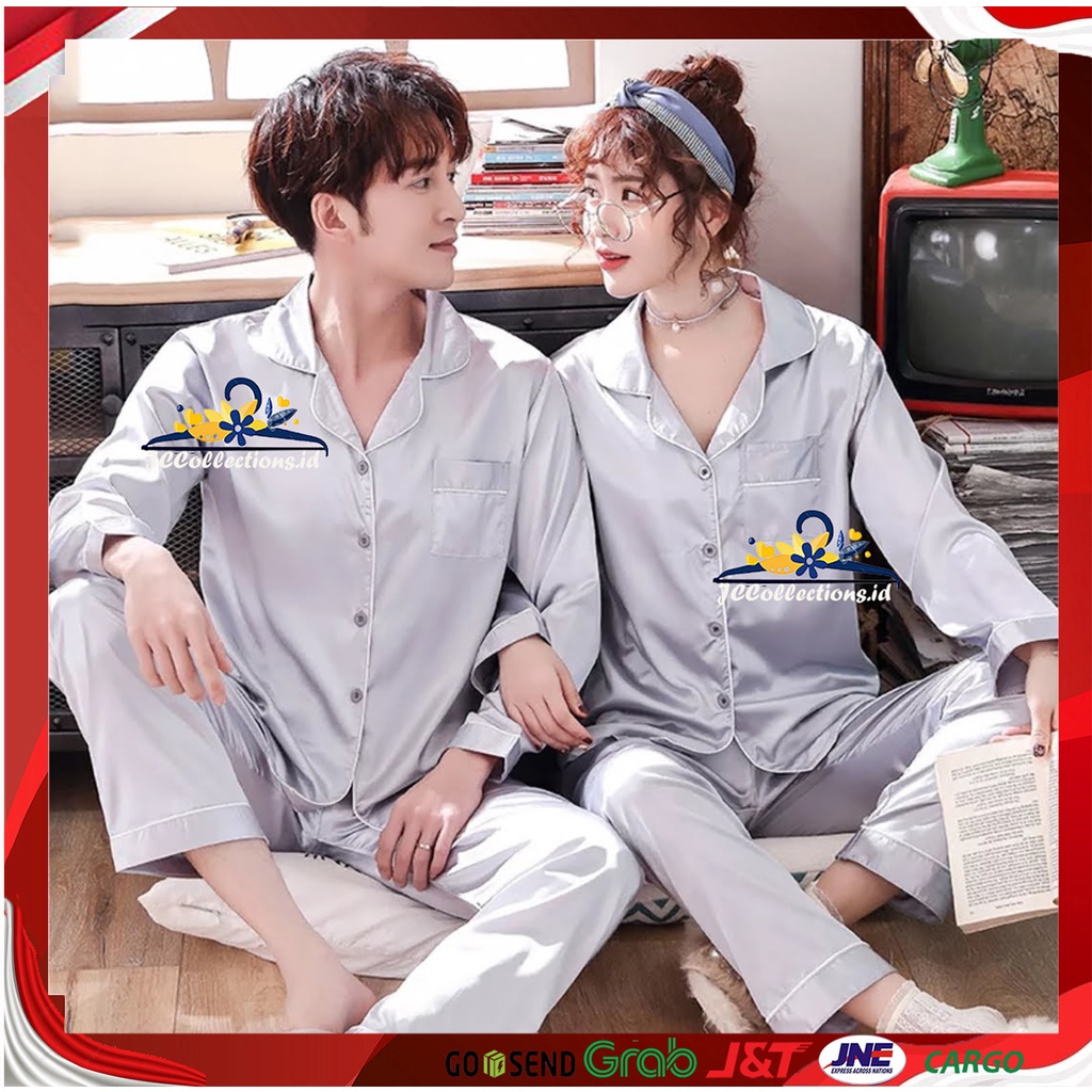 Baju Tidur couple pasangan murah / piyama couple pasangan / Piyama Satin Couple  - JCCollections