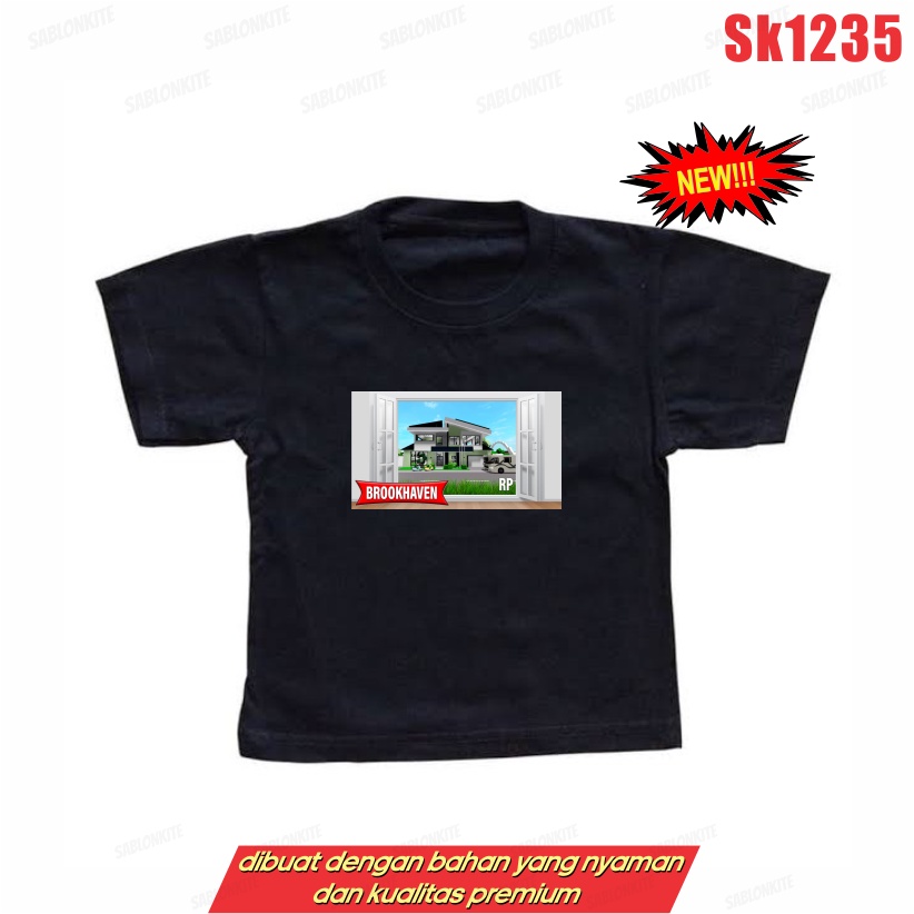 MURAH!!! KAOS ANAK BROOKHAVEN roblox SK1235 UNISEX COMBED 30S