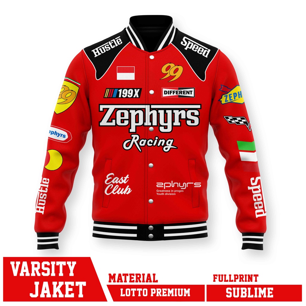 VARSITY JACKET RED ZEPHYRS RACING
