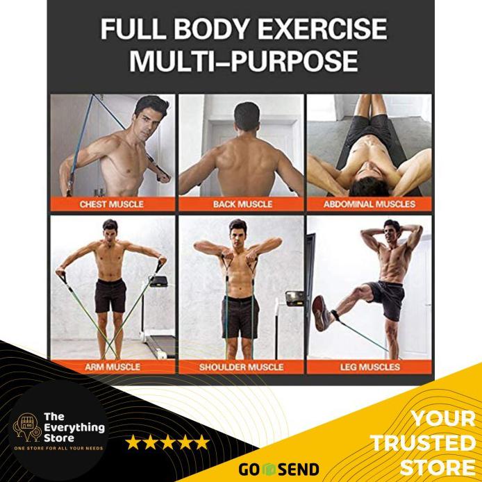SET TALI OLAHRAGA PINTU SERBAGUNA/ 11 SET ALAT FITNESS DAN GYM DIRUMAH