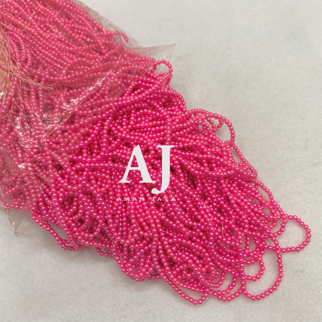Mutiara Ringan 3mm Manik Mote 3 mm Warna Warni