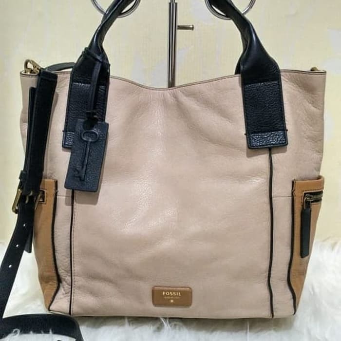 tas Fossil Emerson Large Neutral Brown original