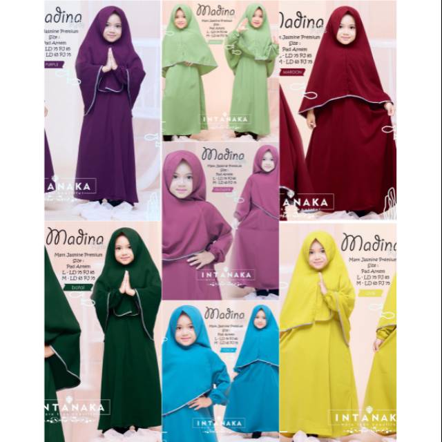 MADINA KIDS SYARI BY INTANAKA GAMIS SYARI ANAK JASMINE PREMIUM SOLO MURAH
