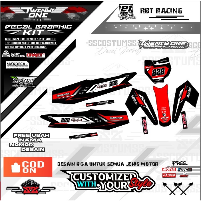 Rbt vega r new abg decal stiker kekinian ⭐JUPITER VEGA NEW trail REVO full body dekal
bebek std gtx 