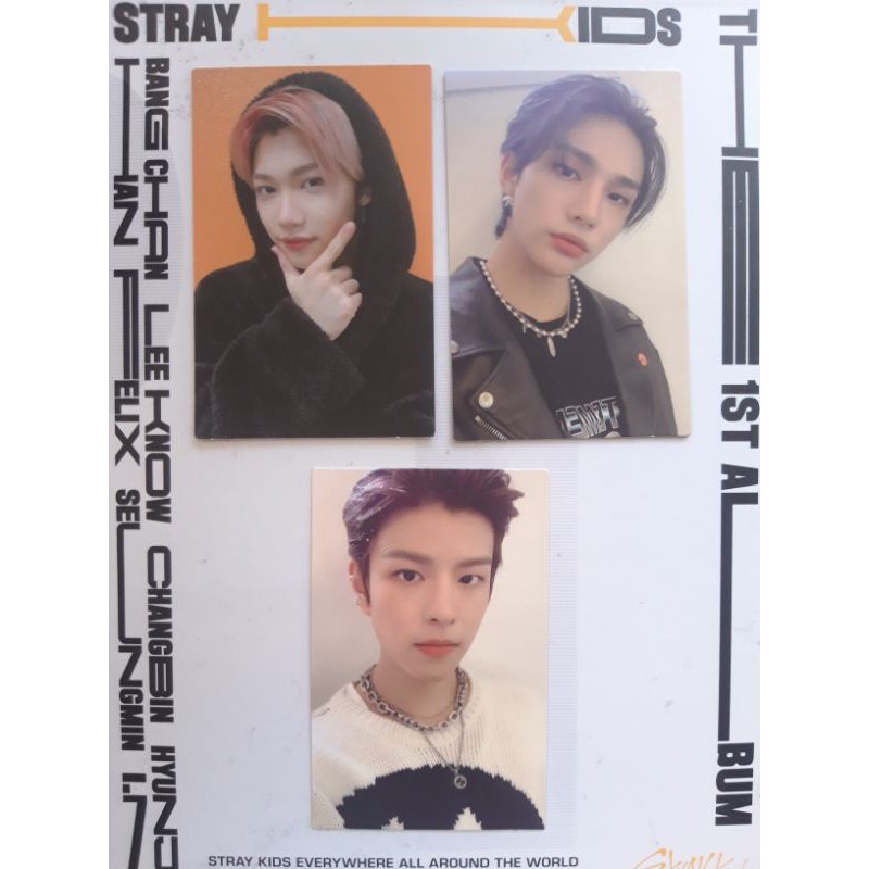 Photocard PC double side Hyunjin Felix Seungmin STRAY KIDS GO LIVE