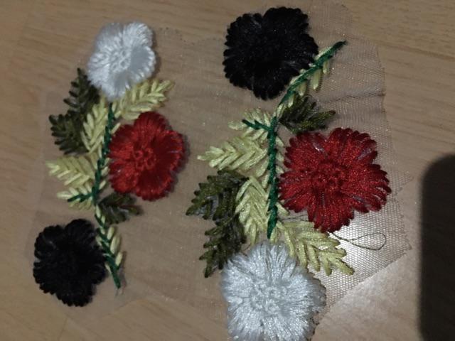 Sepasang Patch sulam patch bordir aplikasi bordir bordir Sepasang Patch sulam patch bordir aplikasi bordir bordir