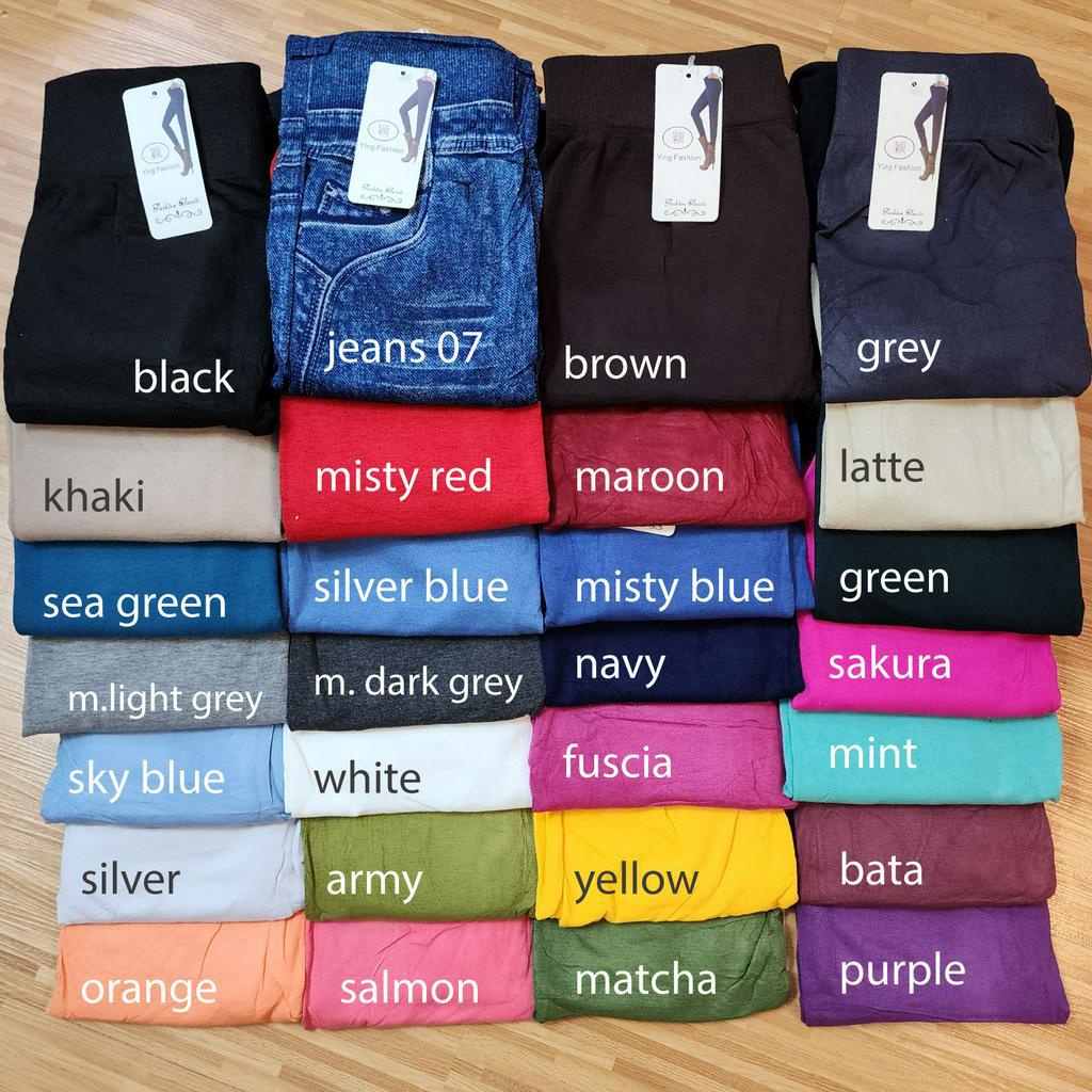 Legging polos panjang / Legging polos wanita / legging polos jumbo fit S ampe XXXL / 901 legging pj / legging wanita