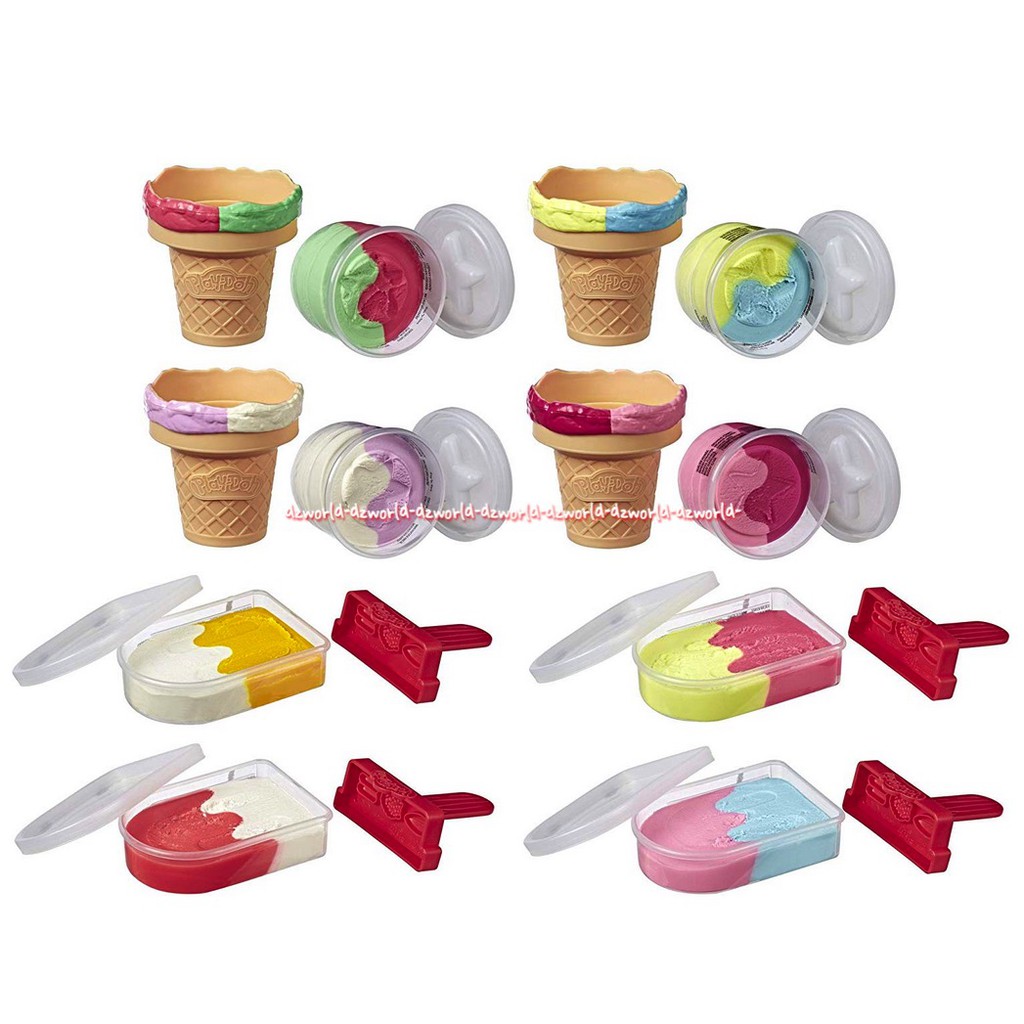 Play-Doh Ice Cream Mainan Lilin Play Doh Eskrim Cone