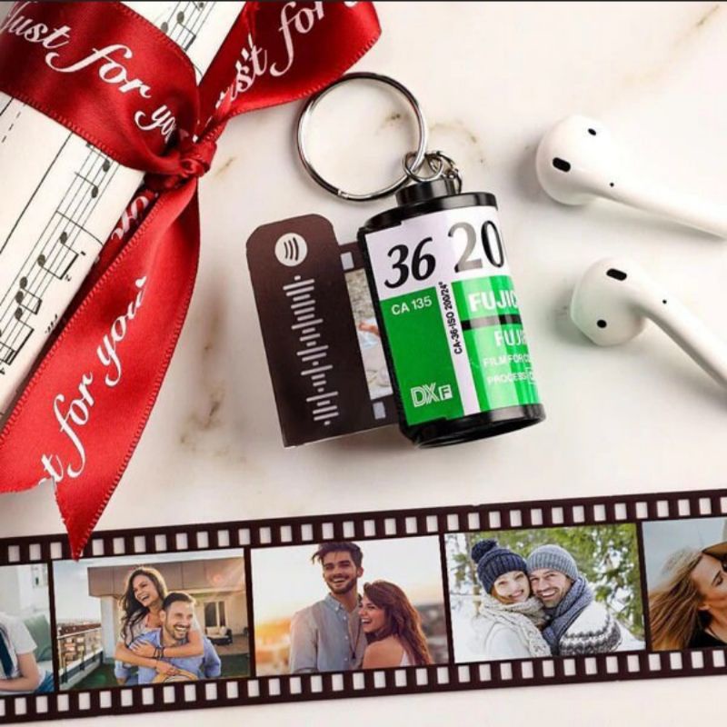 Photoroll Keychain Canister Aesthetic Gift Gantungan Kunci Foto Kodak Kamera Jadul FujifiIm Custom