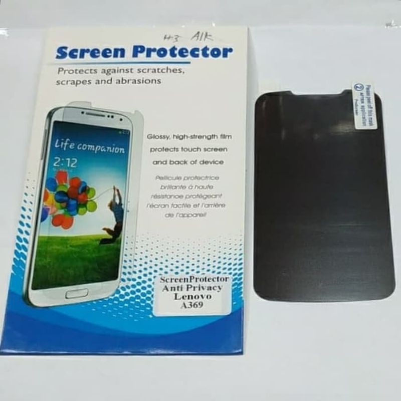 LENOVO S930 , K860 , P770 , A536 , A690 , A319 , A369 , A5000 Antigores hitam spy privacy bukan kaca