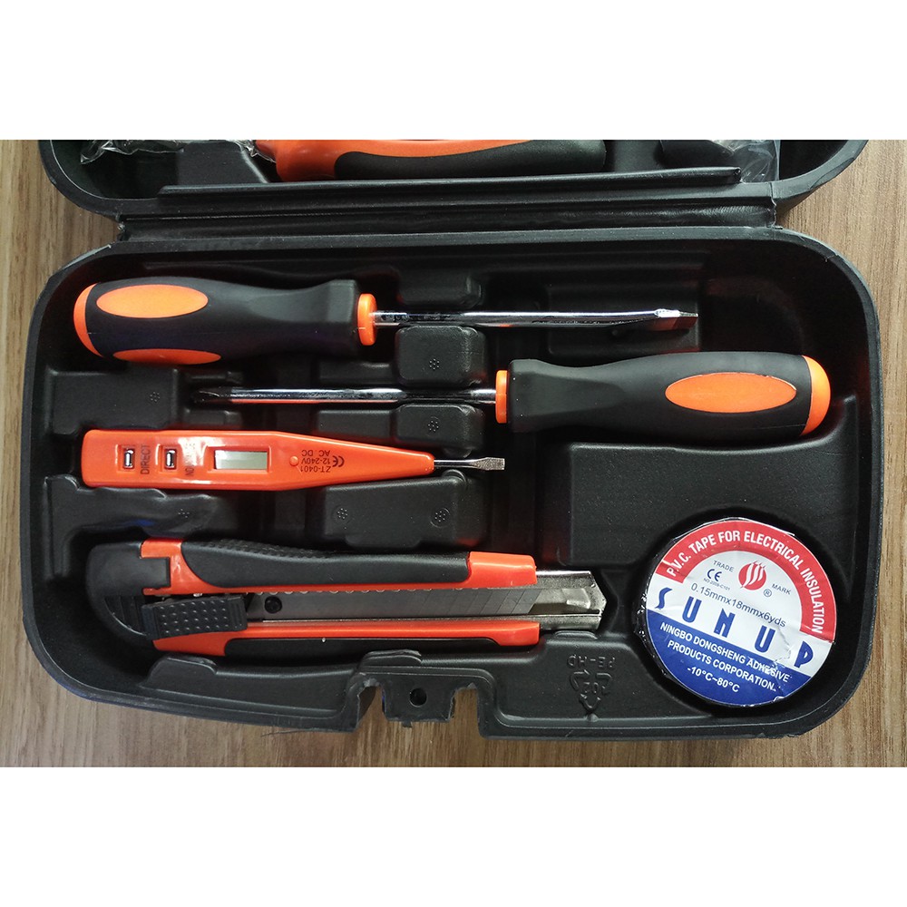 (GARANSI) Alat Set Perkakas Tang Palu Obeng Cutter Meteran 8 in 1