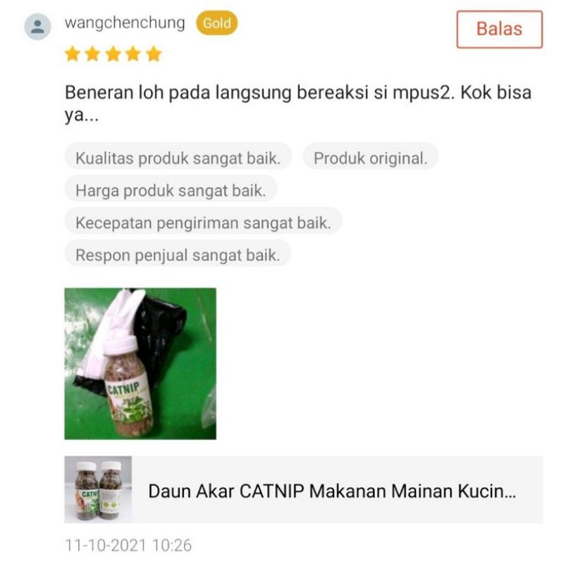 CATNIP BOTOL - Daun Akar CATNIP Makanan Kucing Catmint Obat Birahi Kucing Obat Stress Kucing