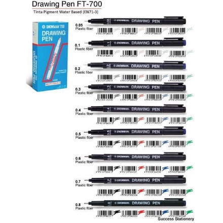 

Pendrawing- Snowman Drawing Pen Ft 700; 0,1 Biru Terjamin -Drawing-Pen.