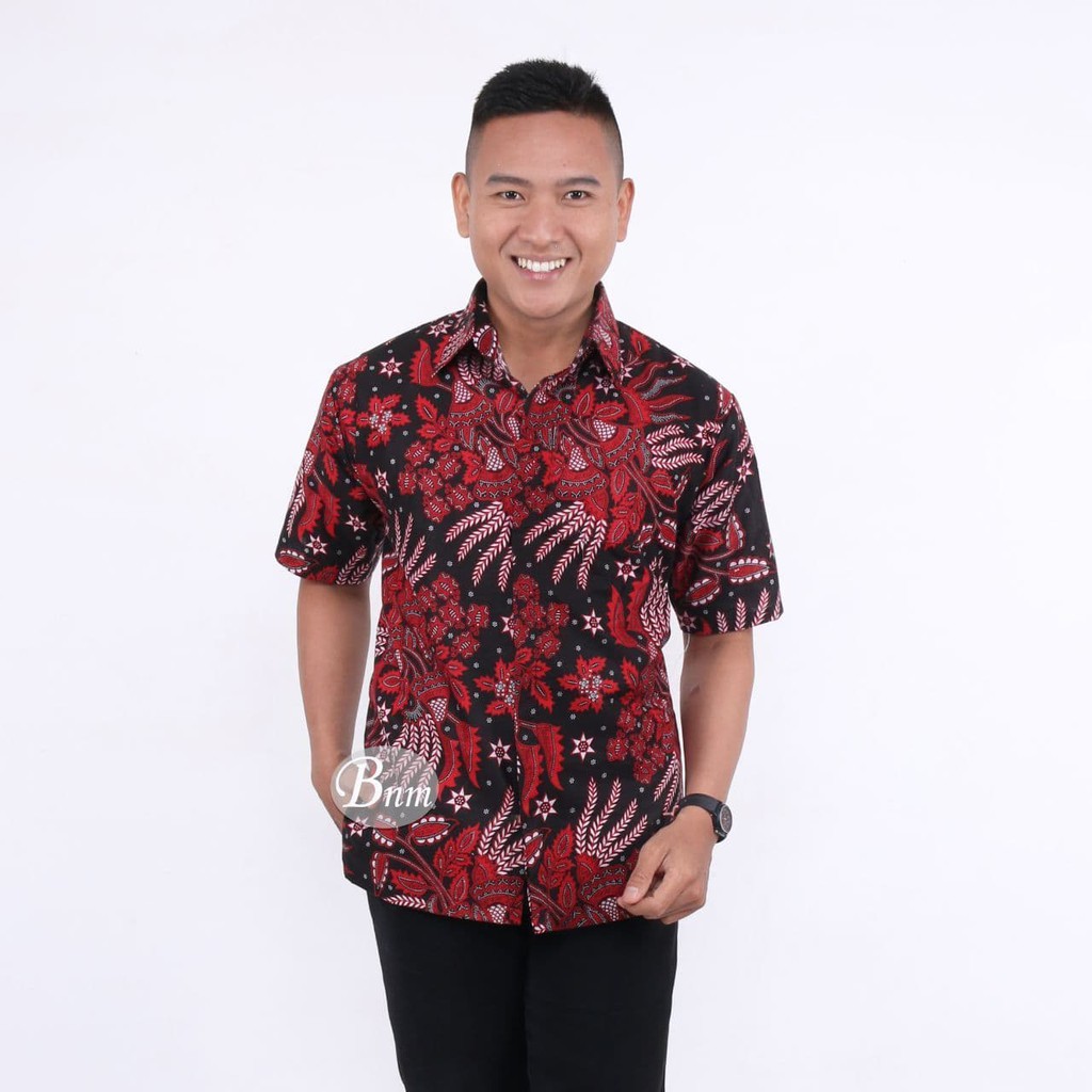 COD Hem Batik Pria Lengan Pendek Pekalongan - Baju Batik Pria - Hem Batik Pria Jumbo M L XL XXL 3XL 4XL 5XL