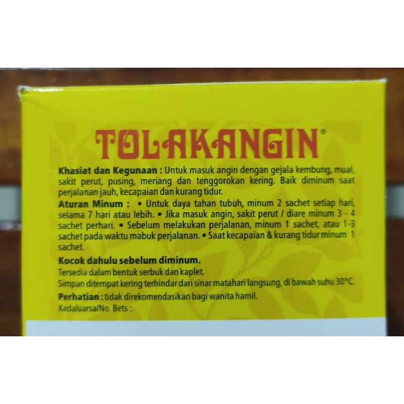 Tolak Angin Cair isi 12 Sachet / Kembung / Masuk Angin / Mual / Teman Perjalanan