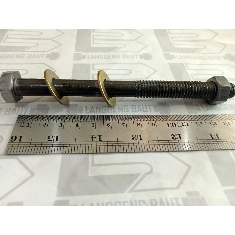 Baut Mur Balok Kayu Kunci 19 Panjang 15 cm / Baut Blandar 15cm BM NC 1/2 x 6