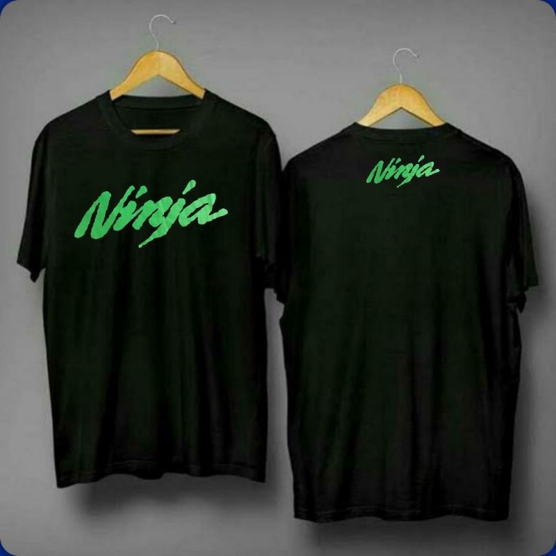 Fourfashion Kaos Pria Kaos Distro  NINJAA LOGO Black FN105