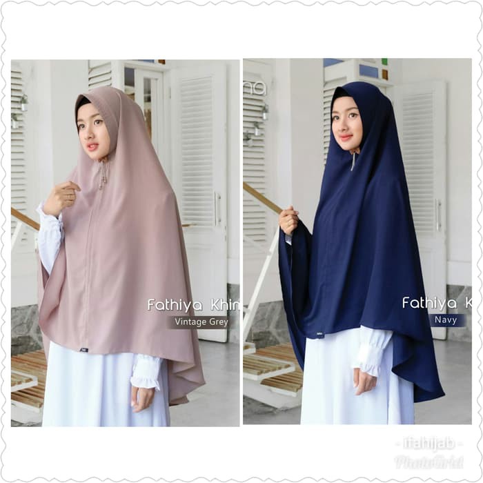 Fathiya Khimar Audina- Khimar premium wollycrepe- Hijab syari premium